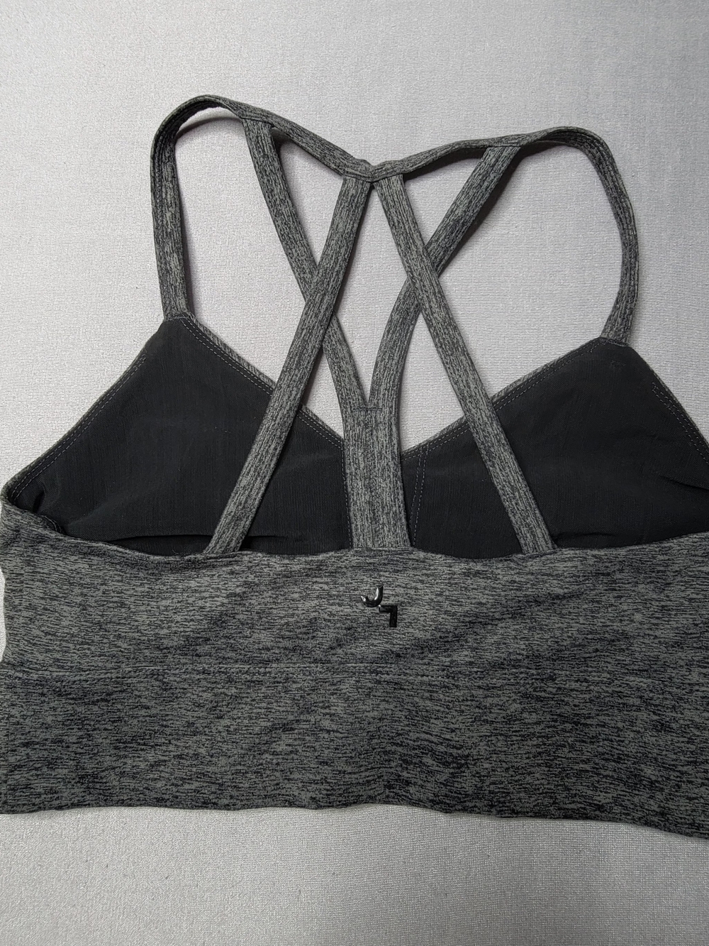 JoyLab Womens Heather Gray Crossback Strappy Sports Bra Size S